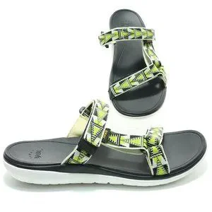 Teva Black and Green Water Strap Sandals Teva Mens Hurricane 4 Strap On Sport Sandals / Water Shoes  main image 3